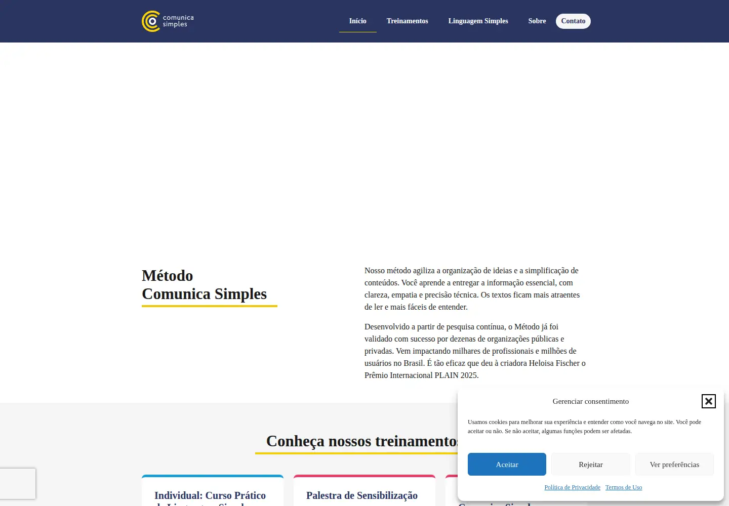 Captured homepage of comunicasimples.com.br in the current scan