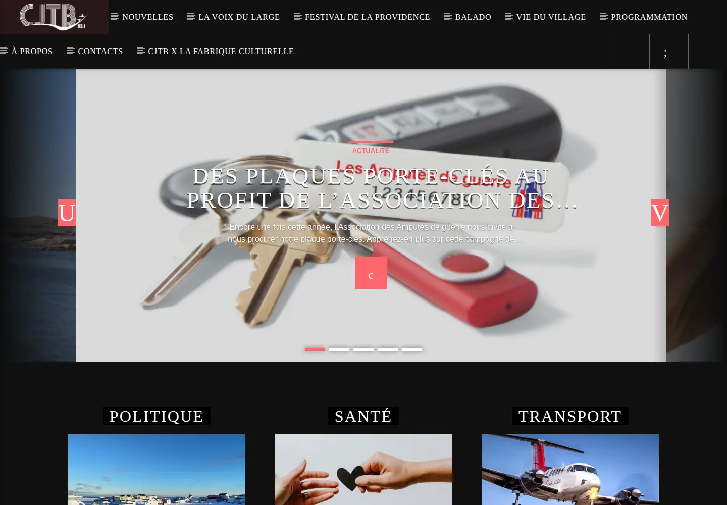 Captured homepage of cjtbradio.ca in the current scan