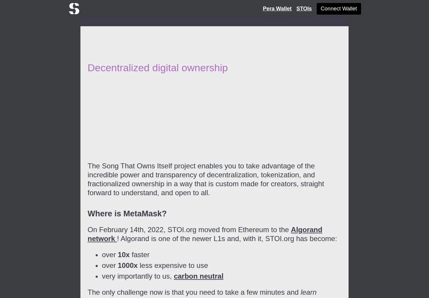 Screenshot of stoi.org