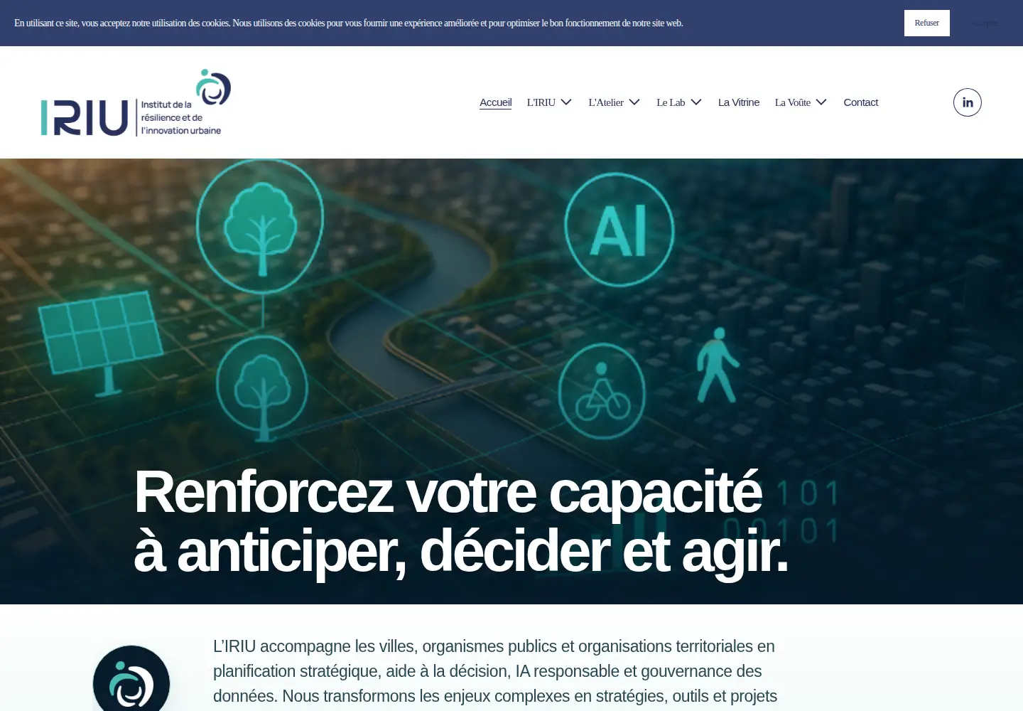 Screenshot of iriu.ca