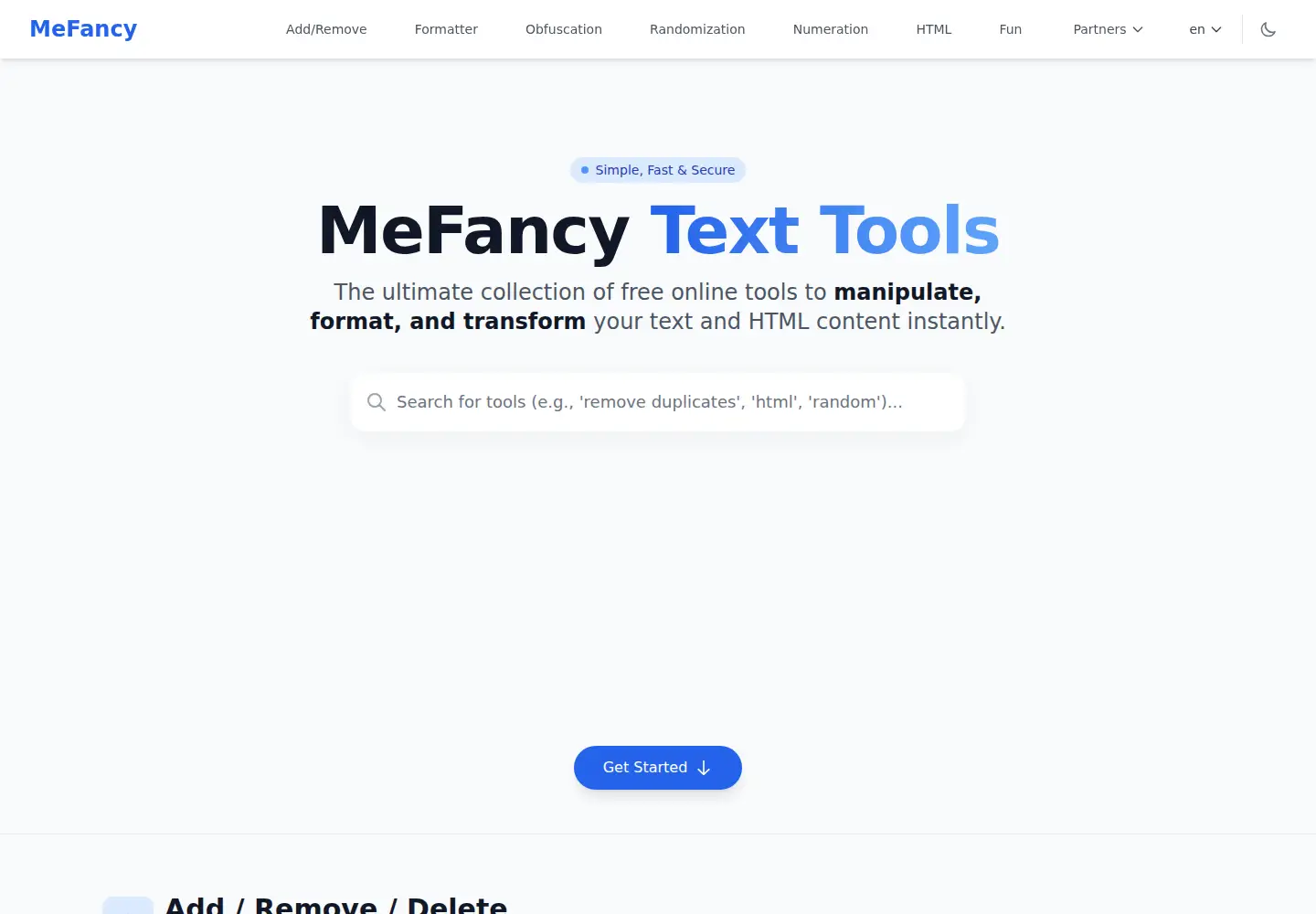 Captured homepage of mefancy.com in the current scan