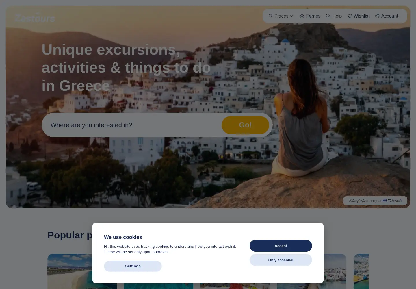 Screenshot of zastours.com