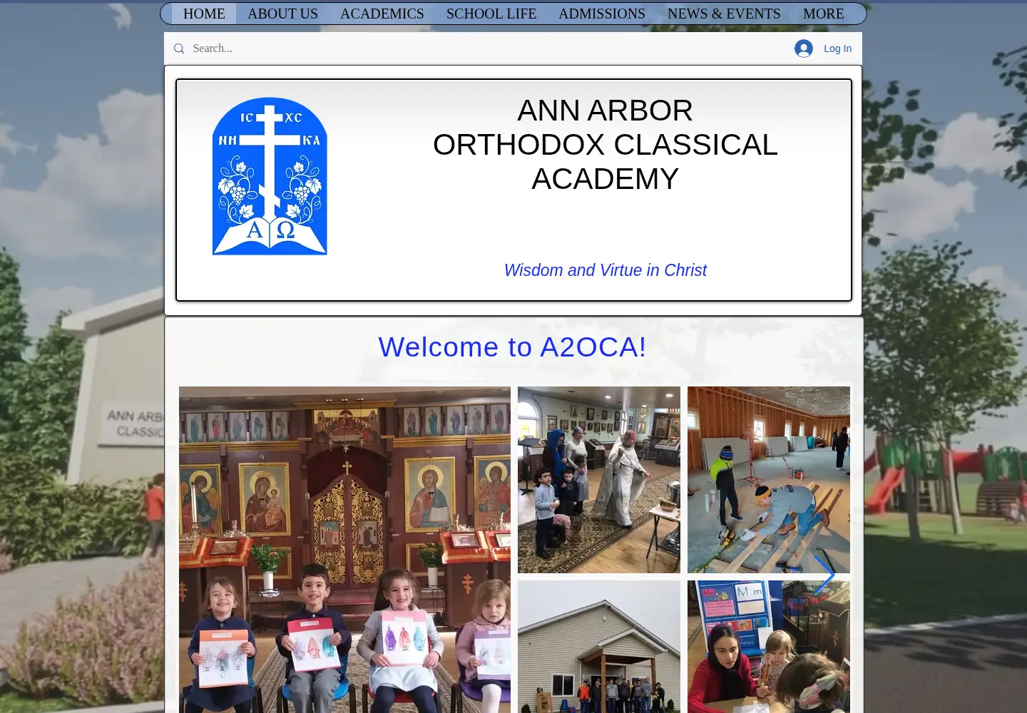 Captured homepage of a2oca.org in the current scan