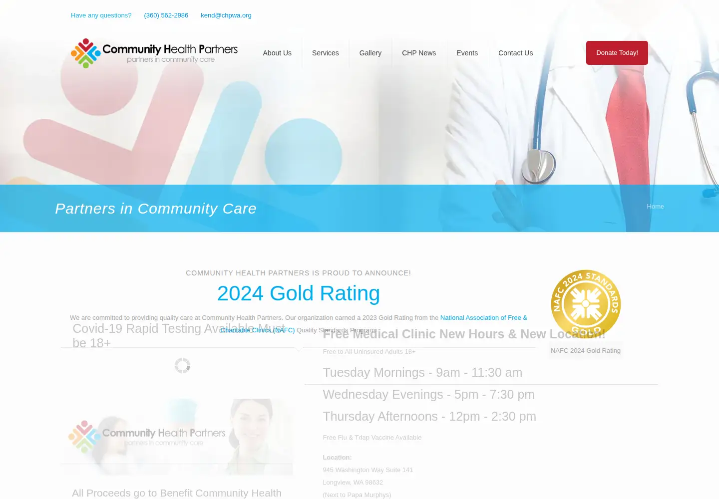 Captured homepage of chpwa.org in the current scan