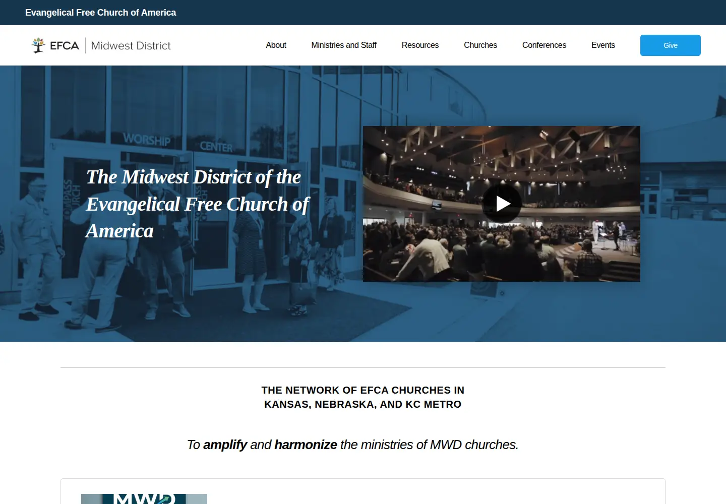 Screenshot of efcamidwest.org