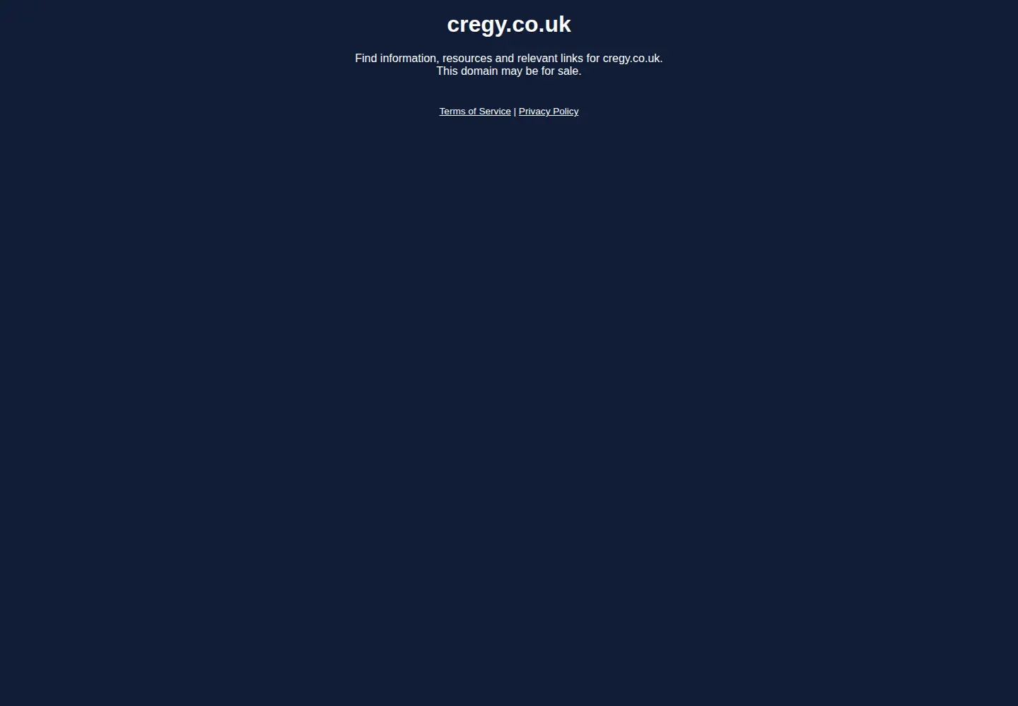 Captured homepage of cregy.co.uk in the current scan
