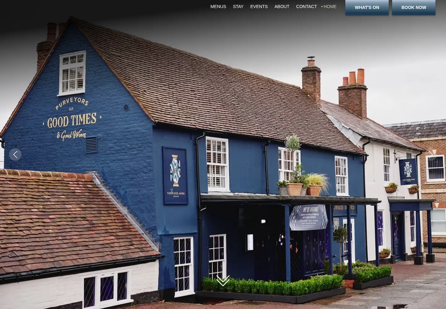 Screenshot of thekingsarmsegham.co.uk