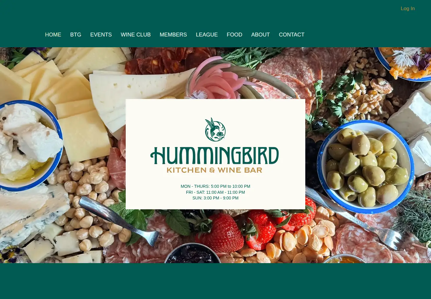 Captured homepage of hummingbird.wine in the current scan