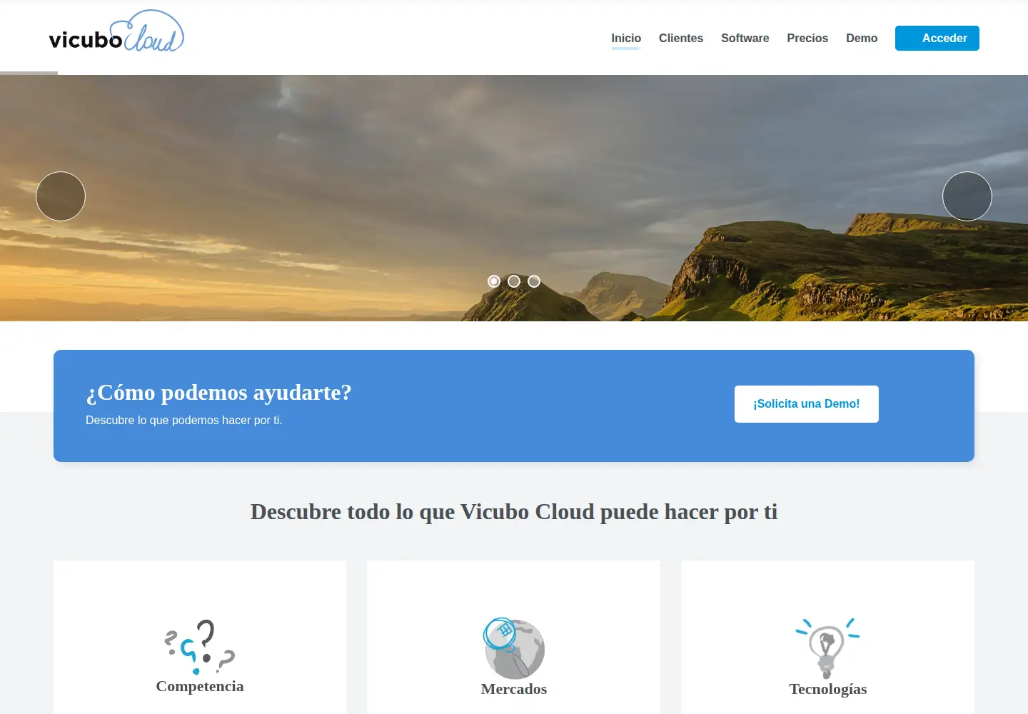 Screenshot of vicubocloud.es