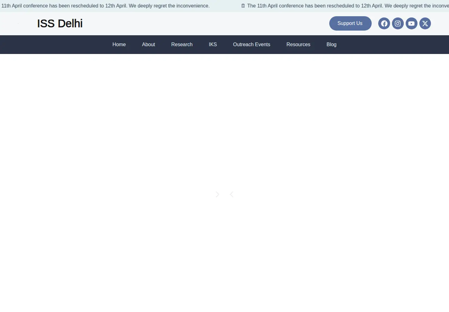 Captured homepage of issdelhi.org in the current scan