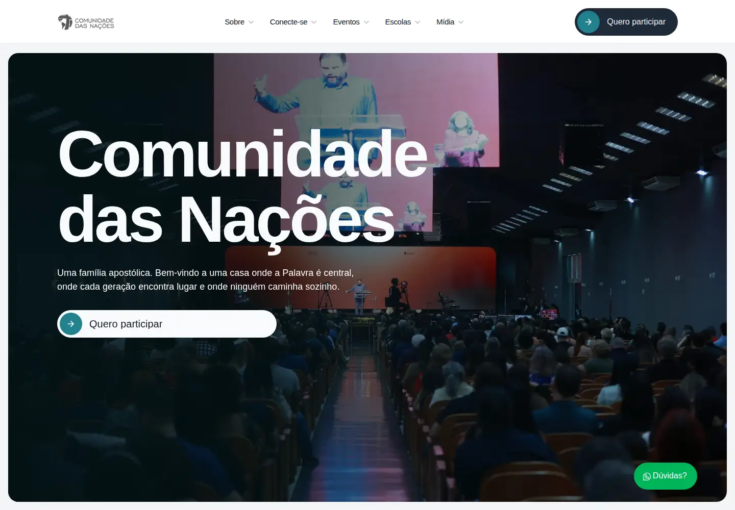 Screenshot of comunidadedasnacoes.com.br