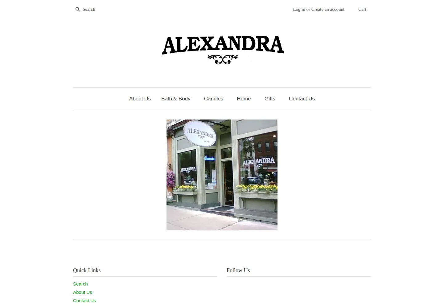 Screenshot of alexandragiftsonline.com