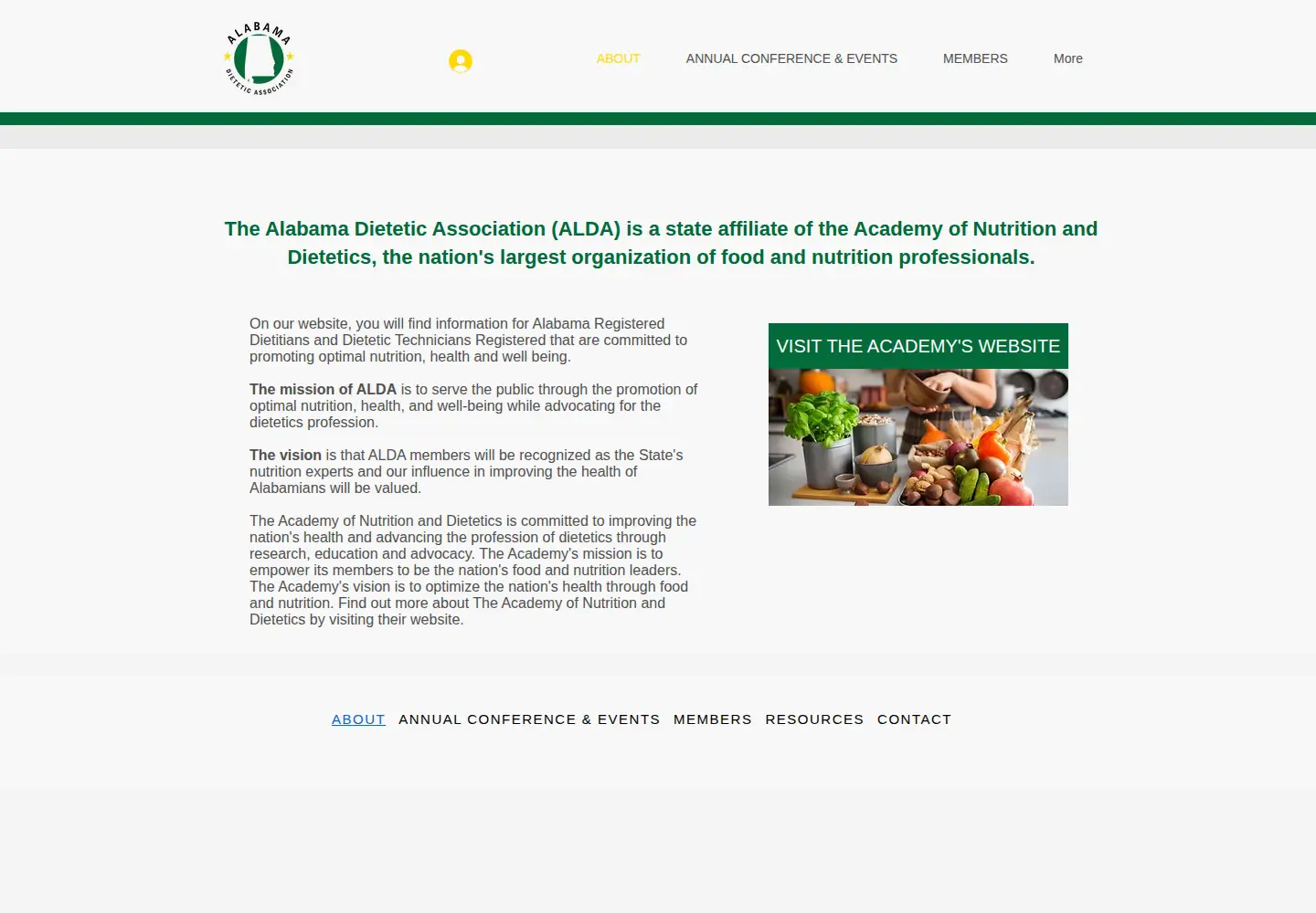 Screenshot of eatrightalabama.org