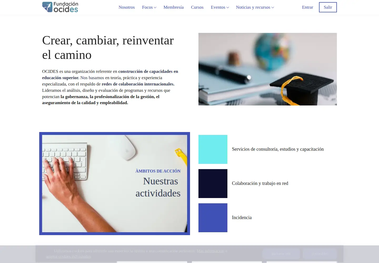 Captured homepage of ocides.org in the current scan