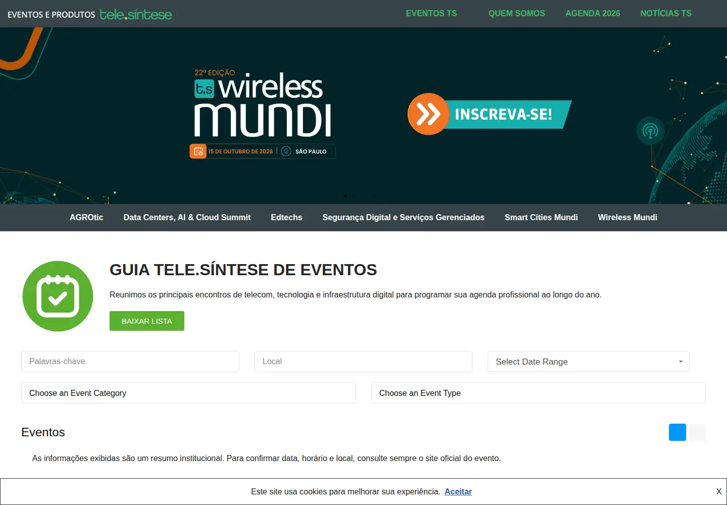 Screenshot of wirelessmundi.inf.br
