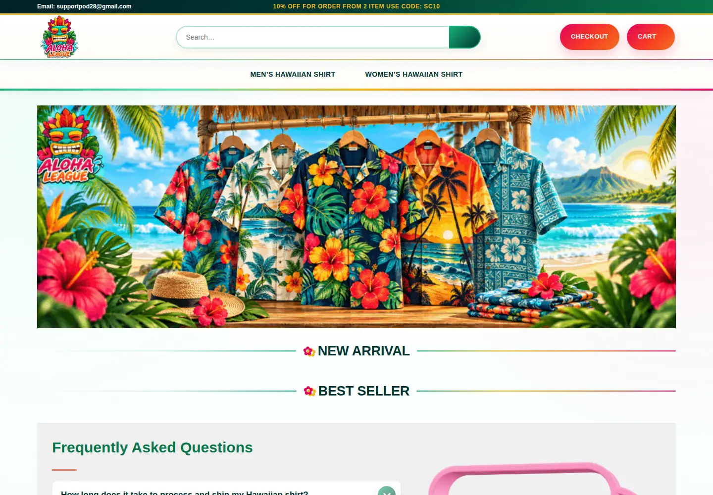 Captured homepage of alohaleague.com in the current scan