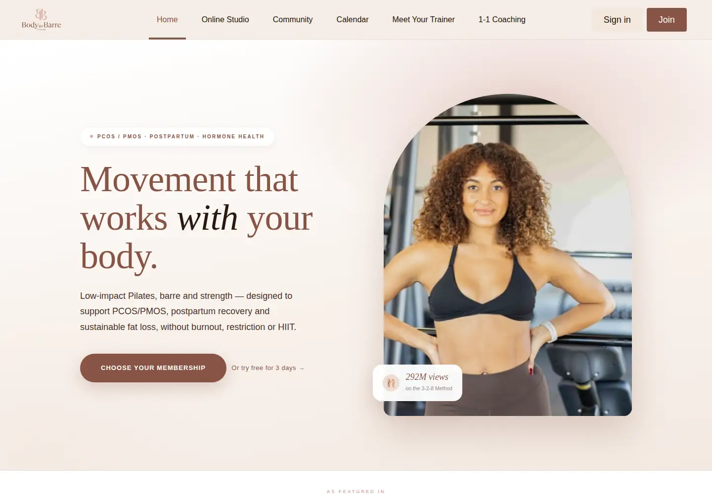 Captured homepage of bodybybarrestudio.com in the current scan