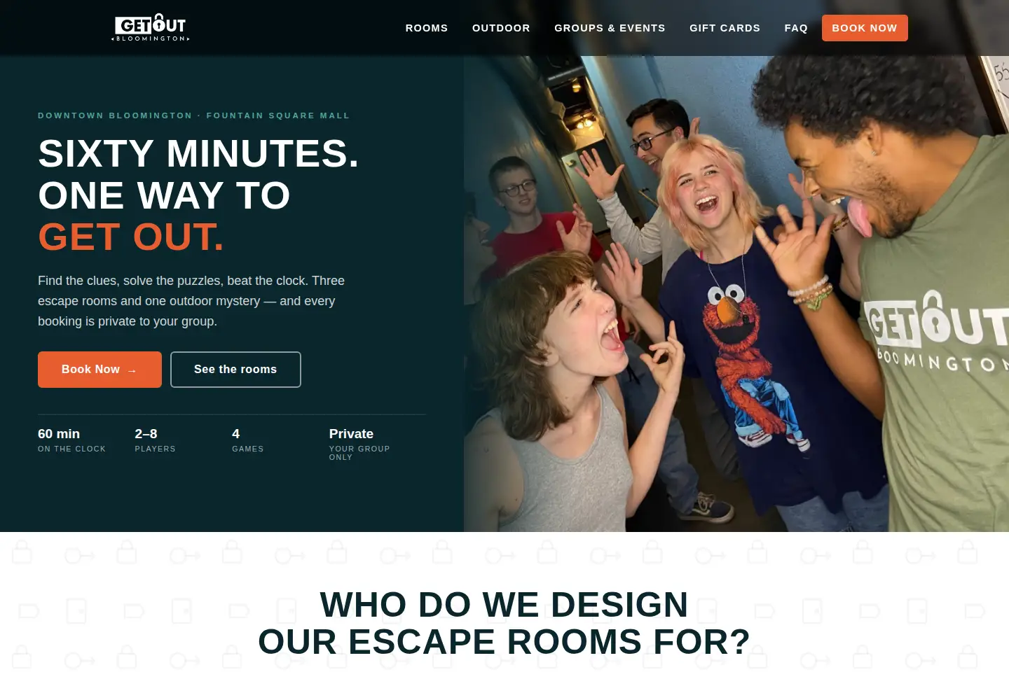 Captured homepage of getoutbloomington.com in the current scan