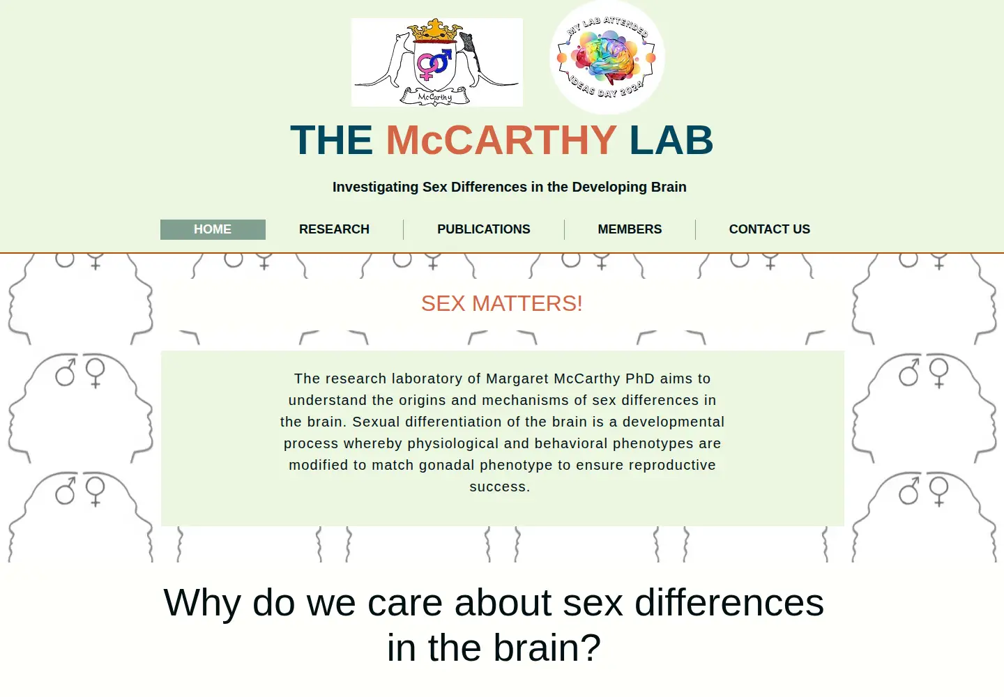 Captured homepage of mccarthylab.com in the current scan