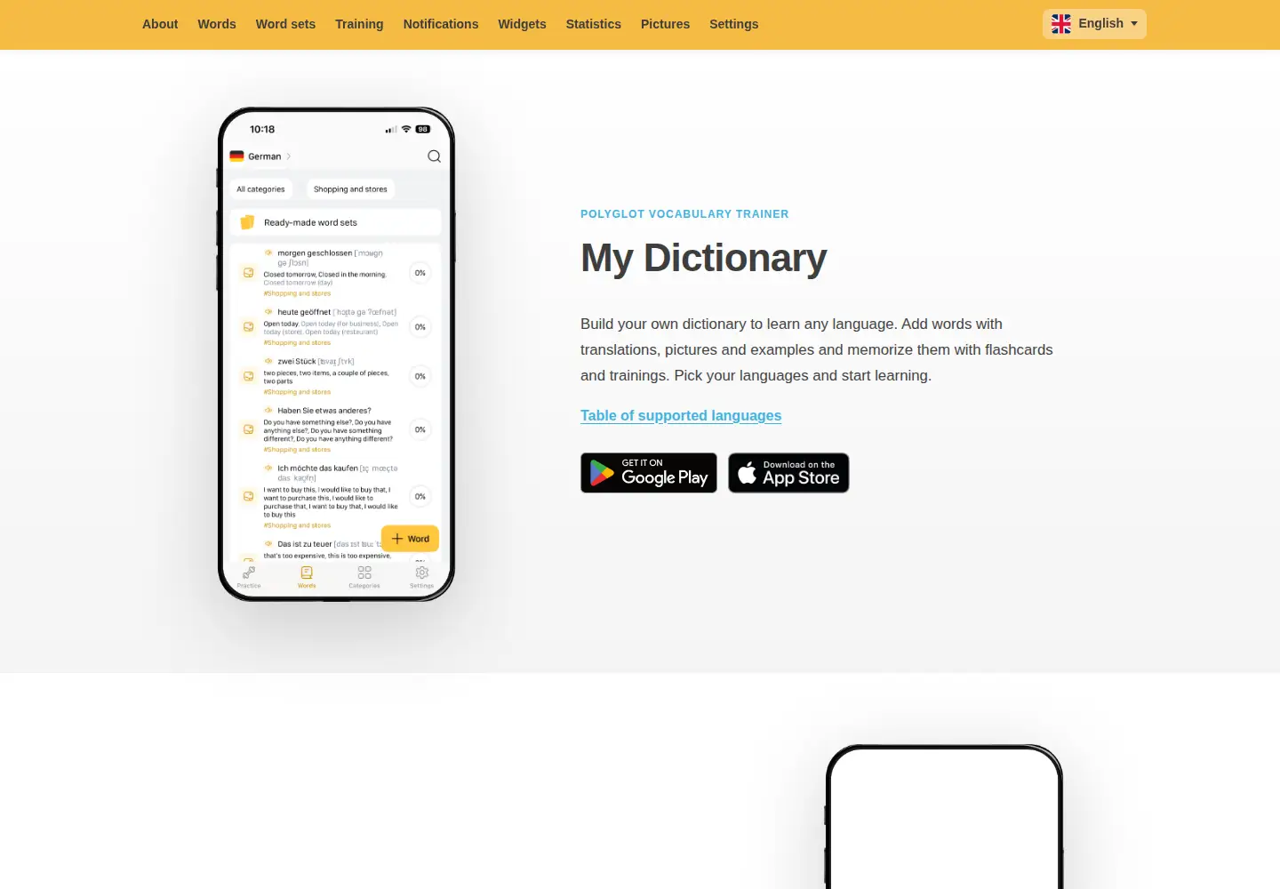 Screenshot of my-dictionaries.com