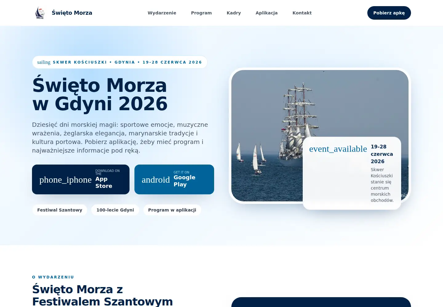 Captured homepage of swietomorzagdynia.pl in the current scan