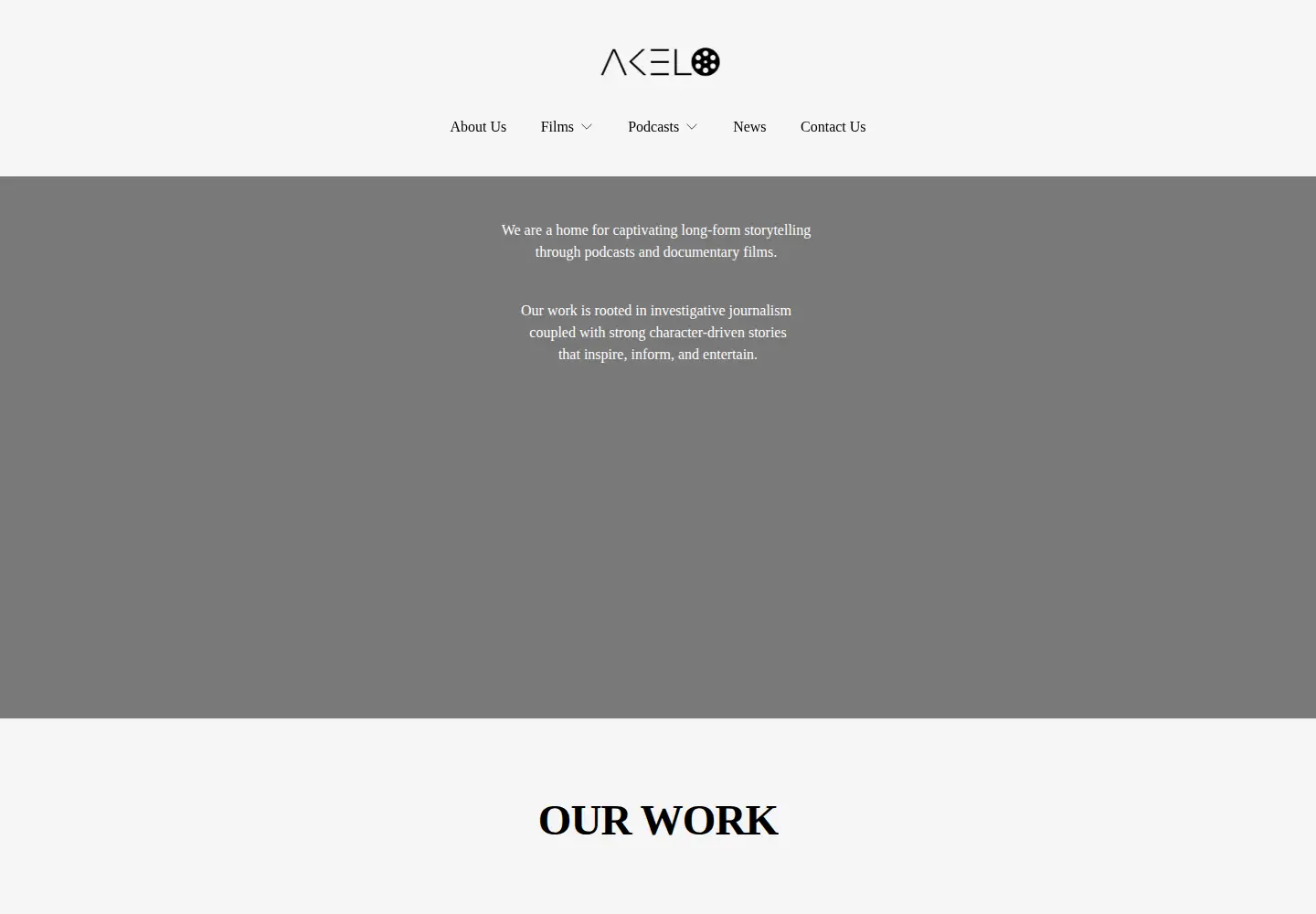 Captured homepage of akelomedia.com in the current scan