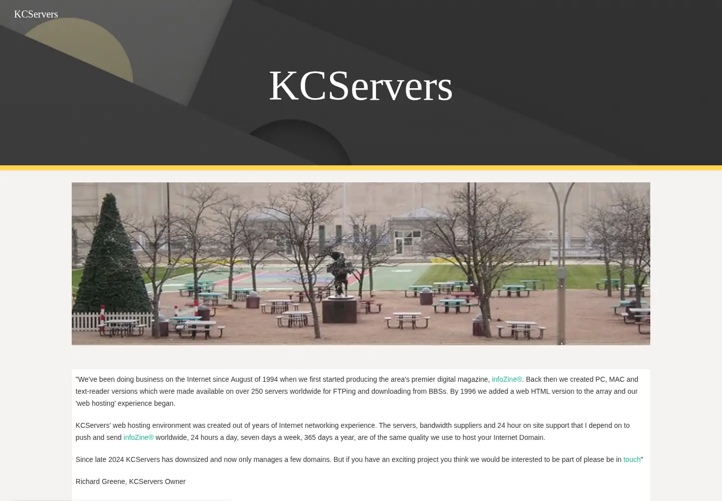 Screenshot of kcservers.com