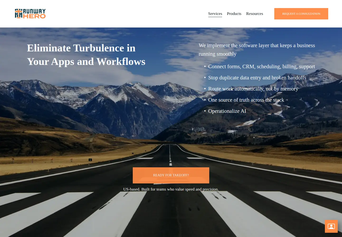 Captured homepage of runwayhero.com in the current scan
