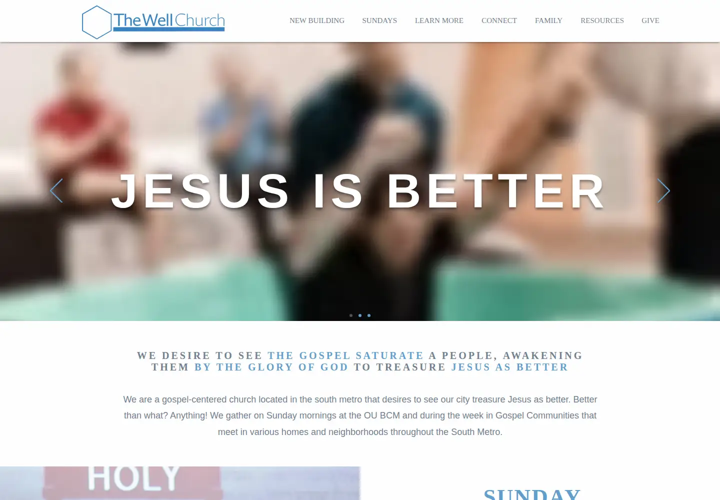 Screenshot of thewellchurchok.com
