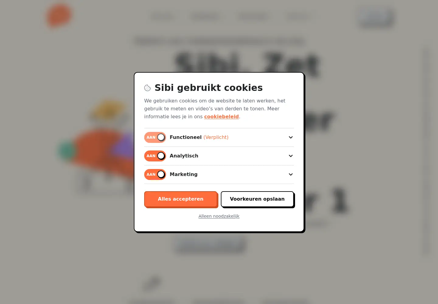 Captured homepage of sibi.nl in the current scan
