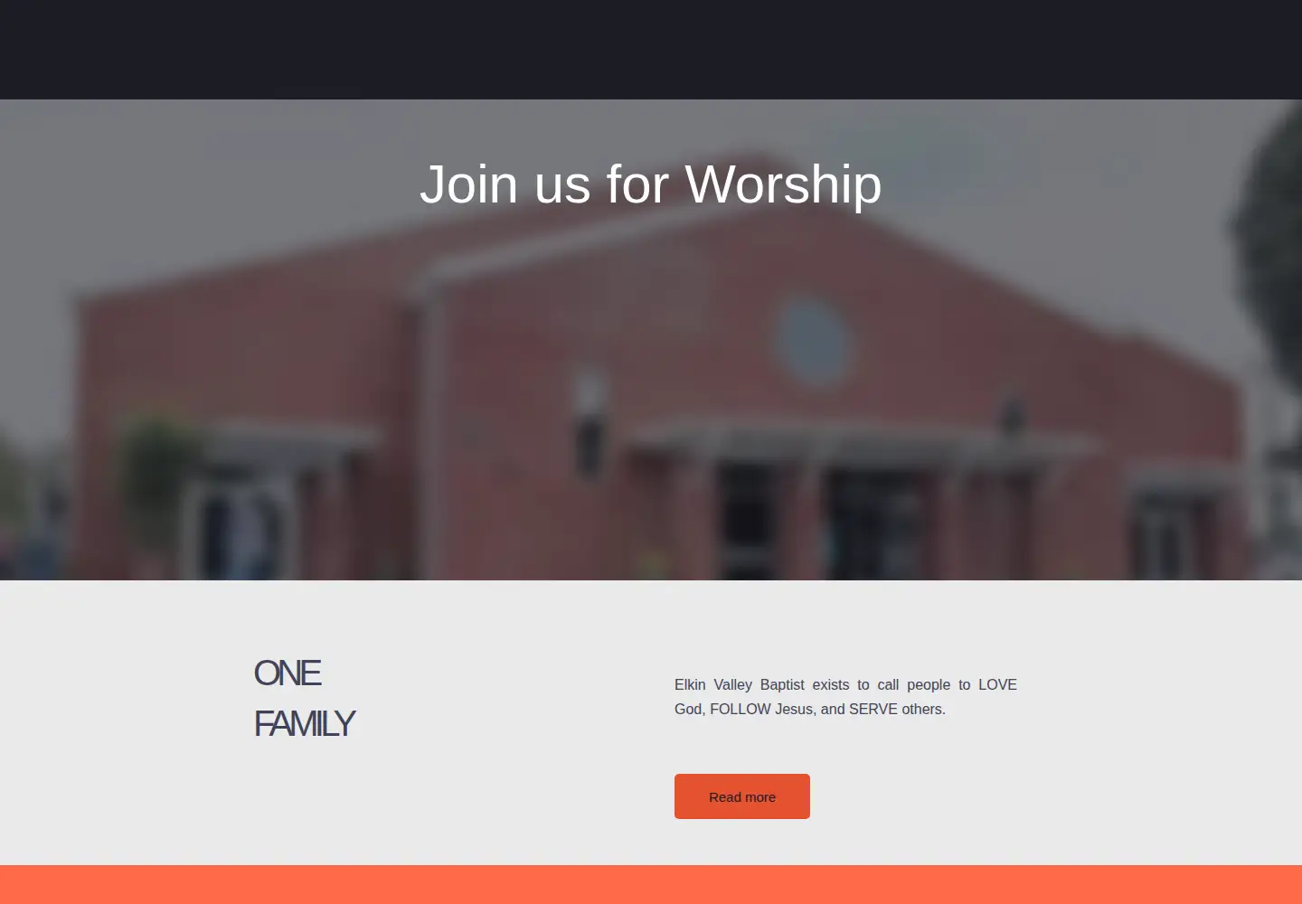 Screenshot of evbcfamily.org