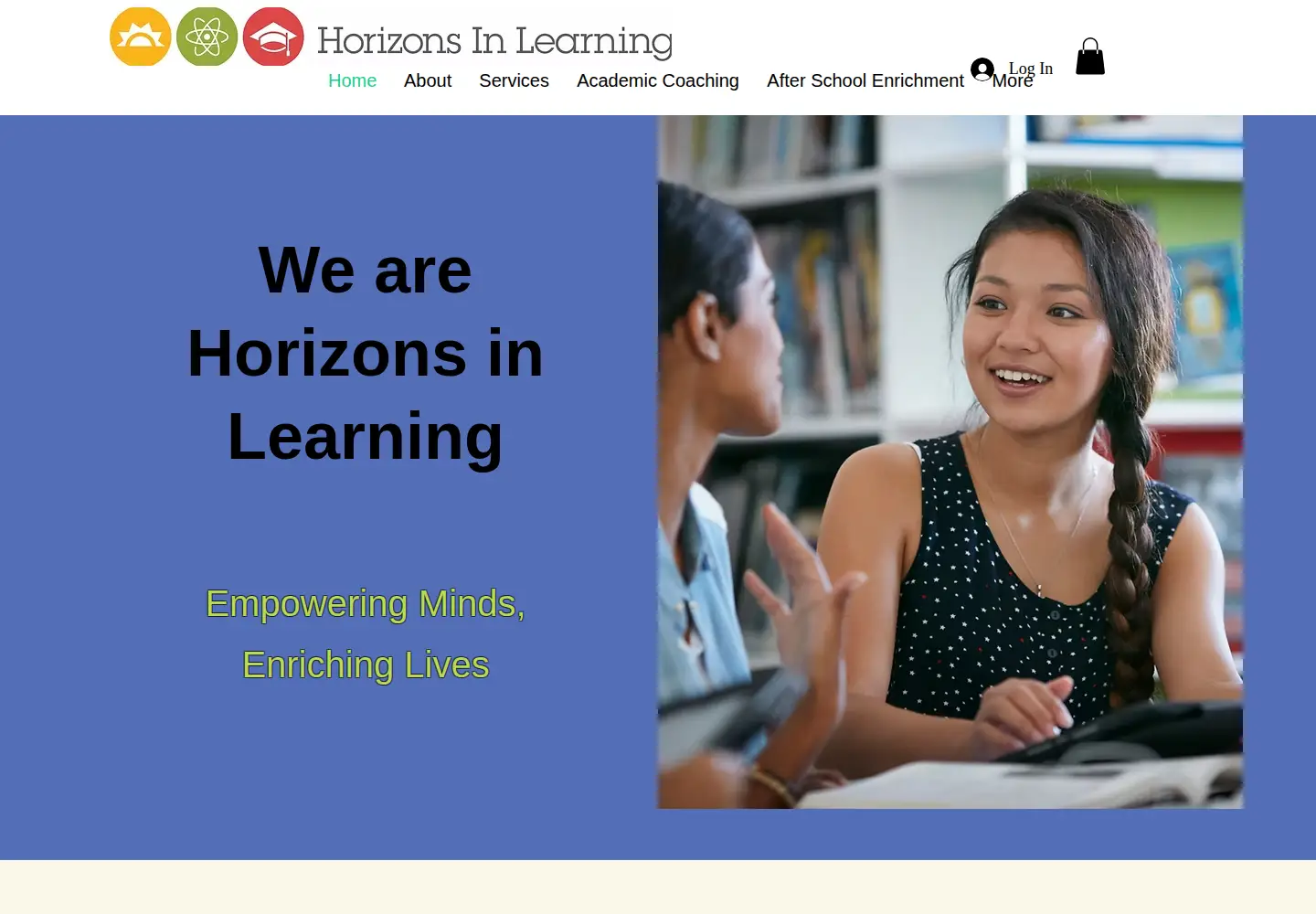 Screenshot of horizonsinlearning.org