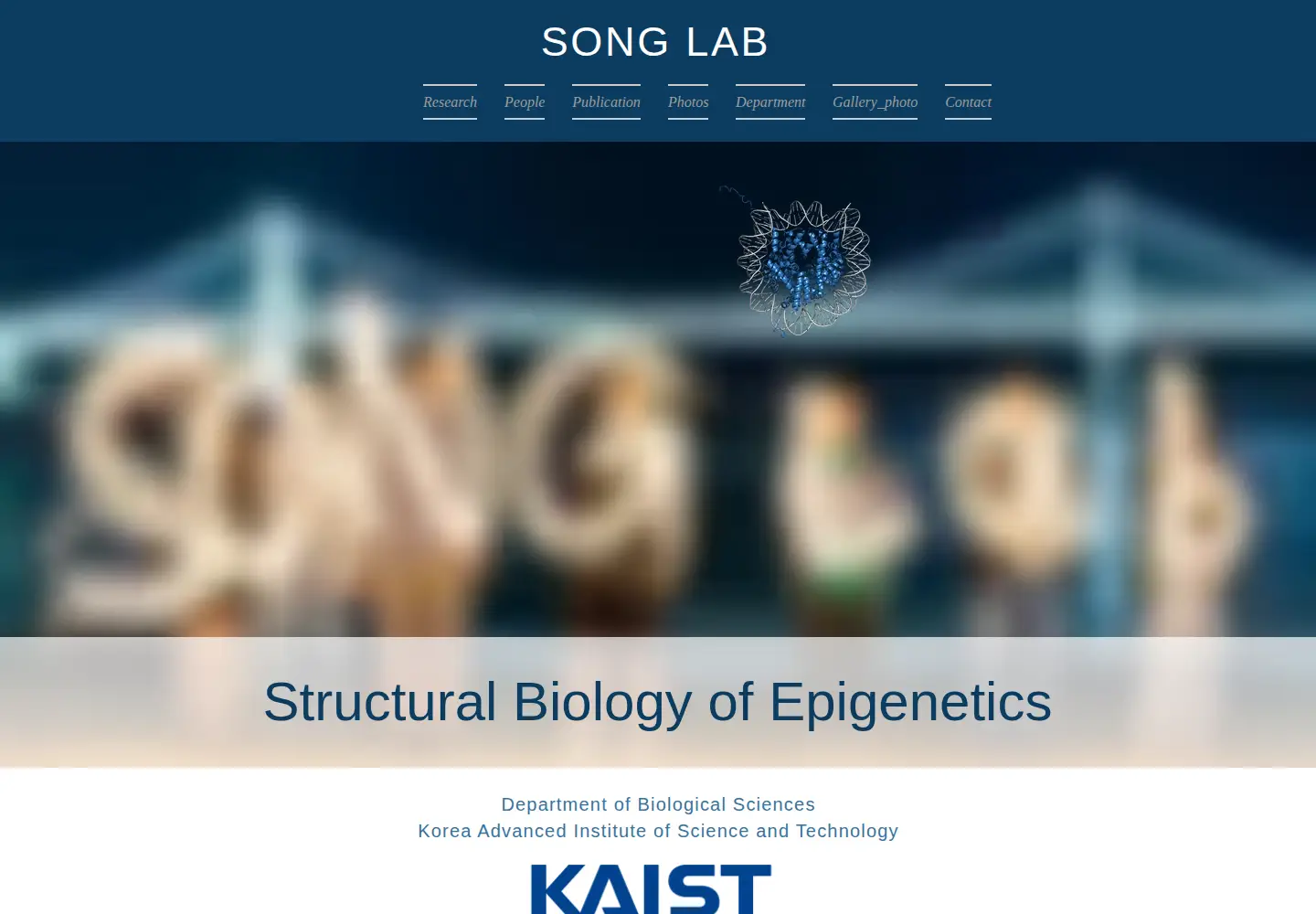 Captured homepage of song-kaist.org in the current scan