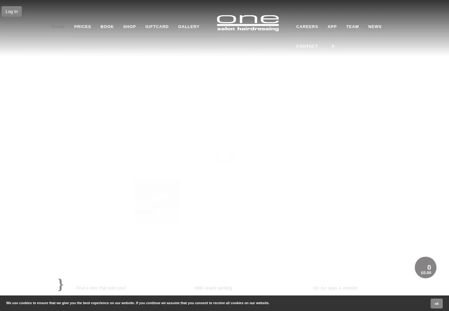 Captured homepage of onesalon.co.uk in the current scan