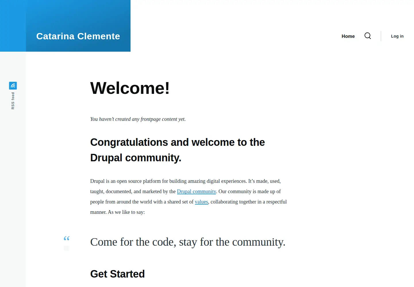 Screenshot of catarinaclemente.com