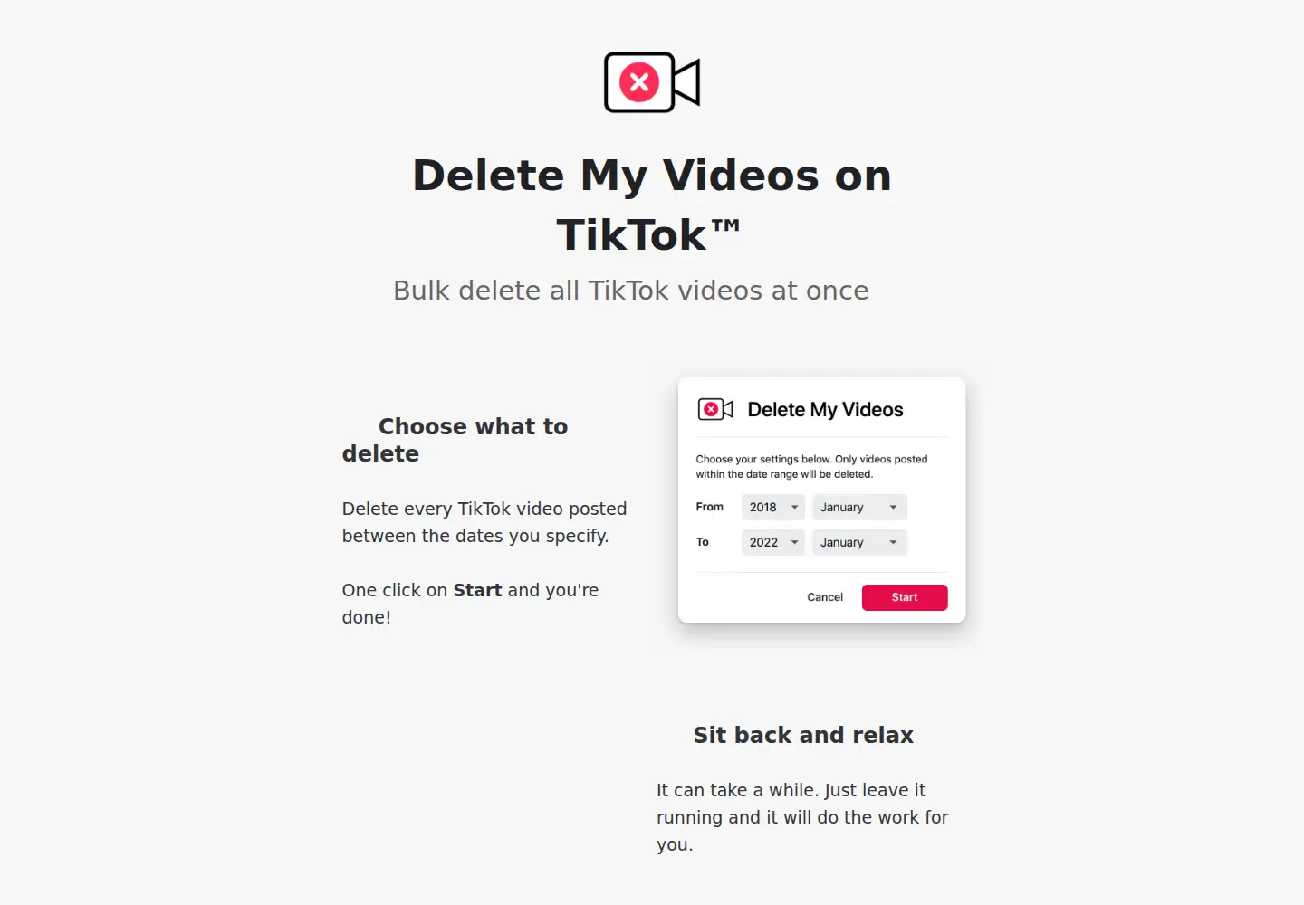 Screenshot of deletemyvideos.com
