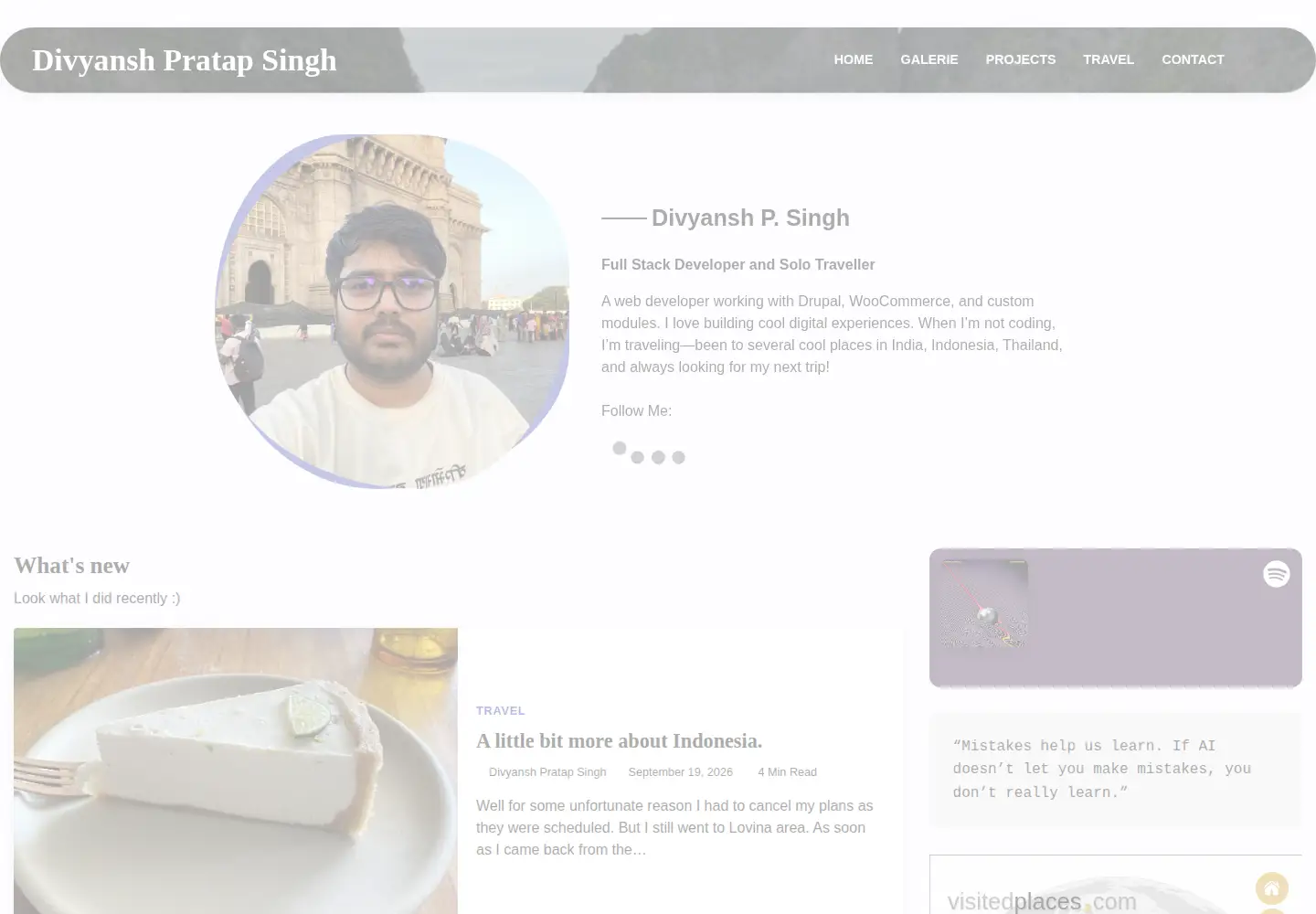Screenshot of divyanshsingh.com