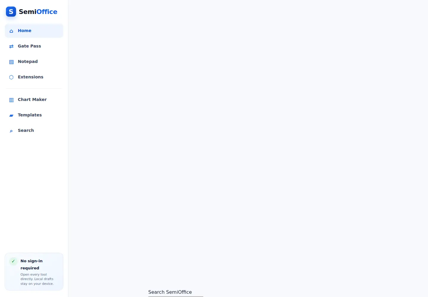 Screenshot of semioffice.com