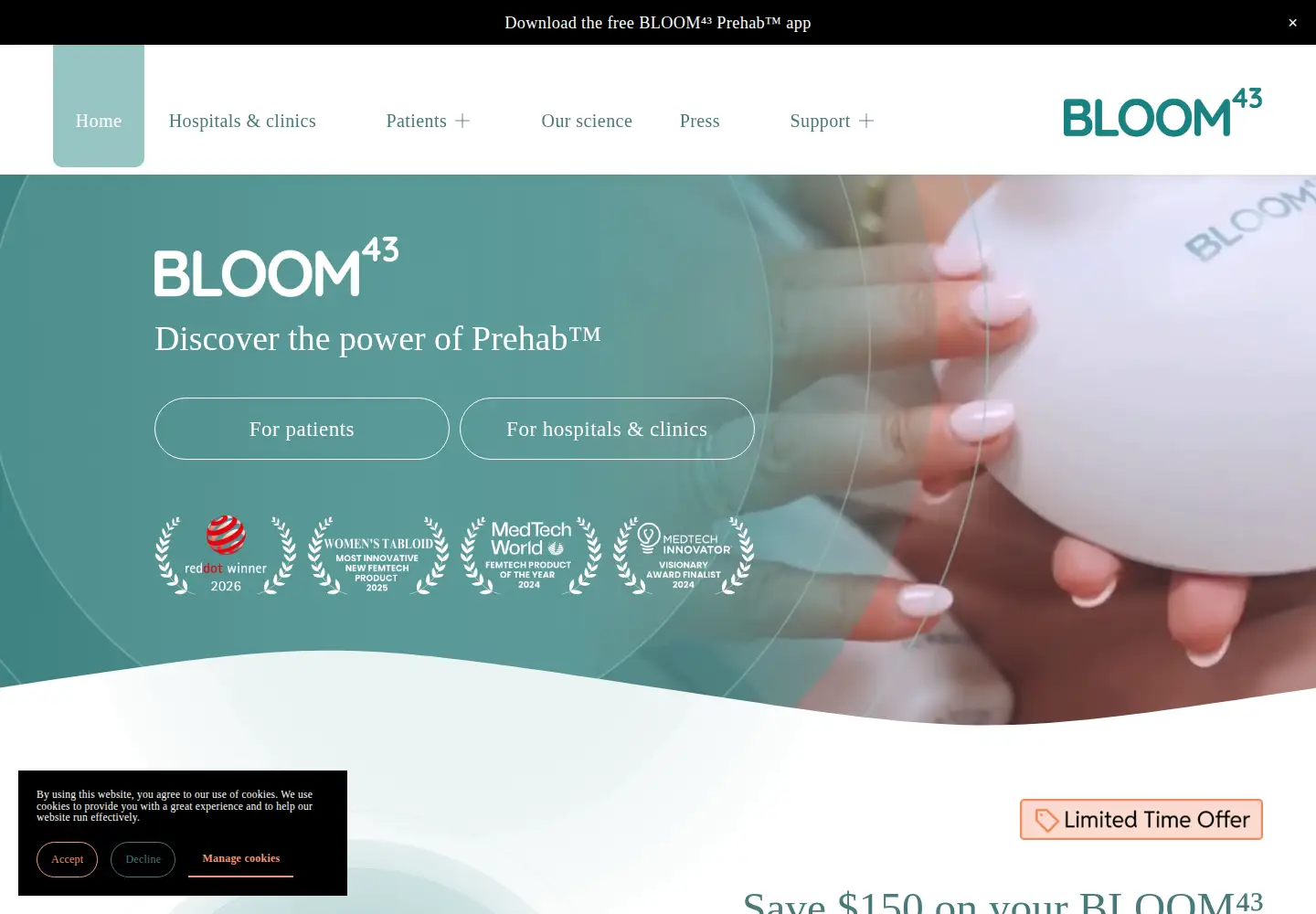 Screenshot of bloom43.com
