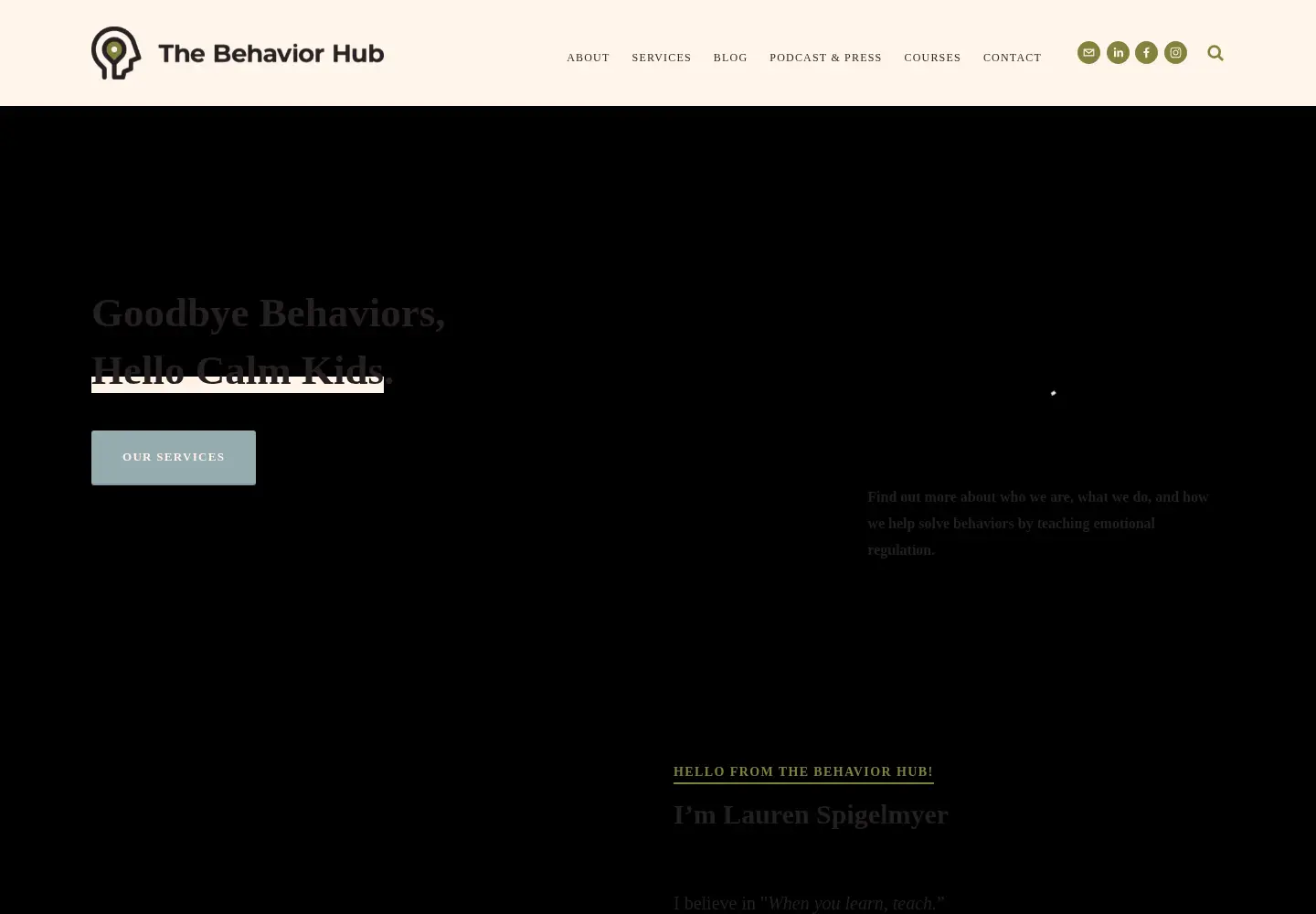 Screenshot of thebehaviorhub.com