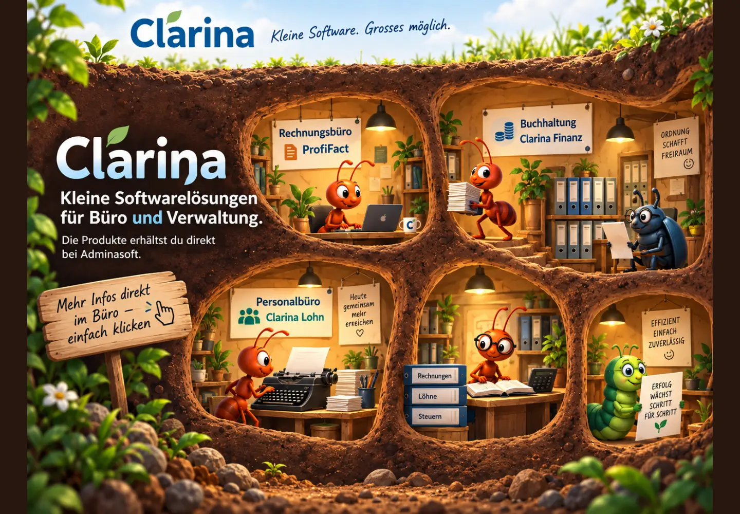 Captured homepage of clarina.ch in the current scan