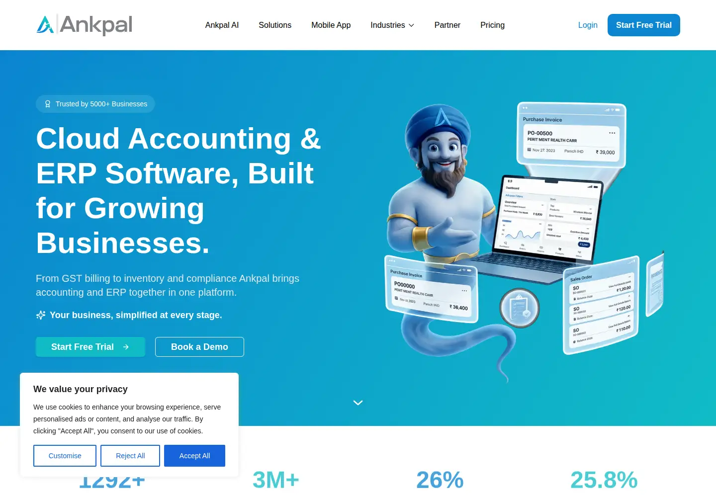 Captured homepage of ankpal.com in the current scan