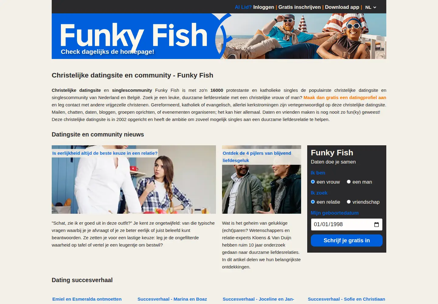 Screenshot of funkyfish.nl
