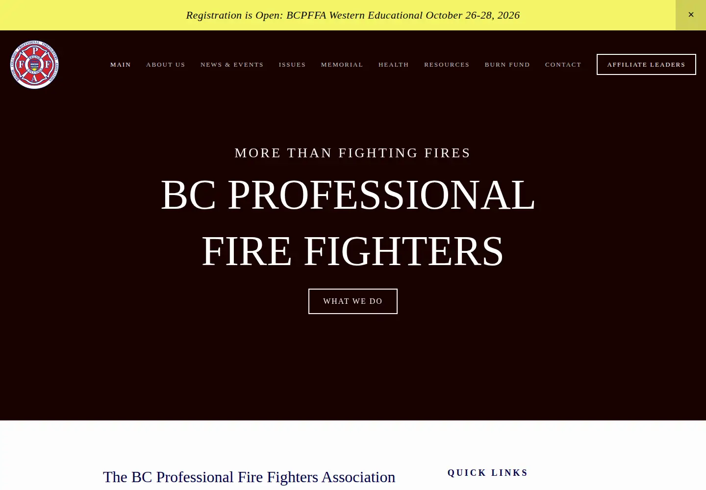 Screenshot of bcpffa.org