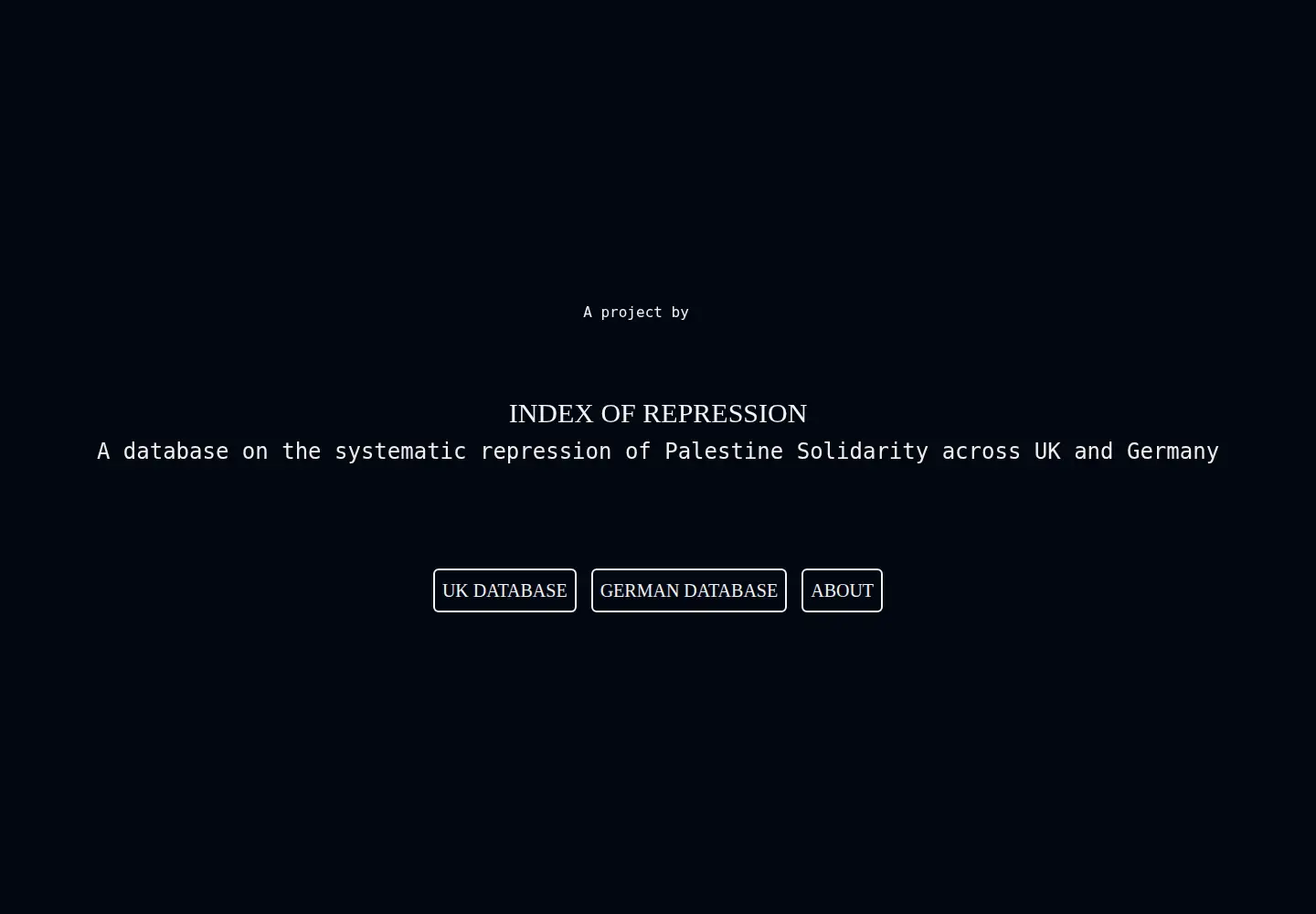Screenshot of index-of-repression.org