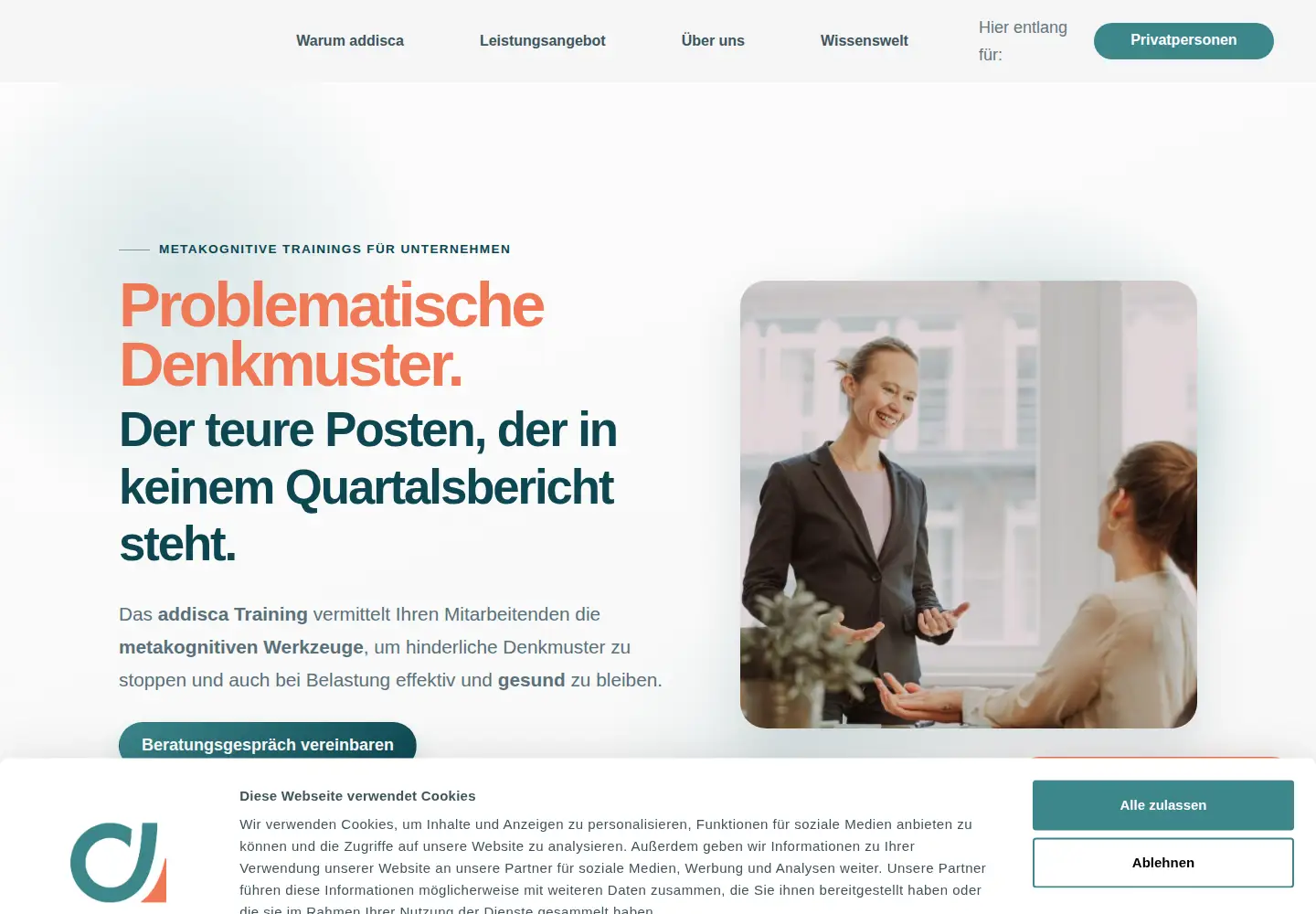 Screenshot of addisca.de