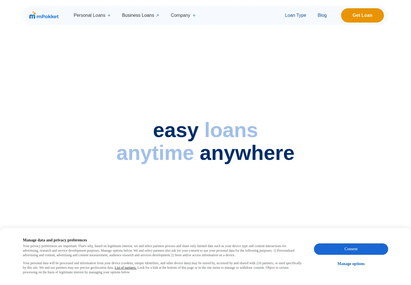 Screenshot of mpokket.in
