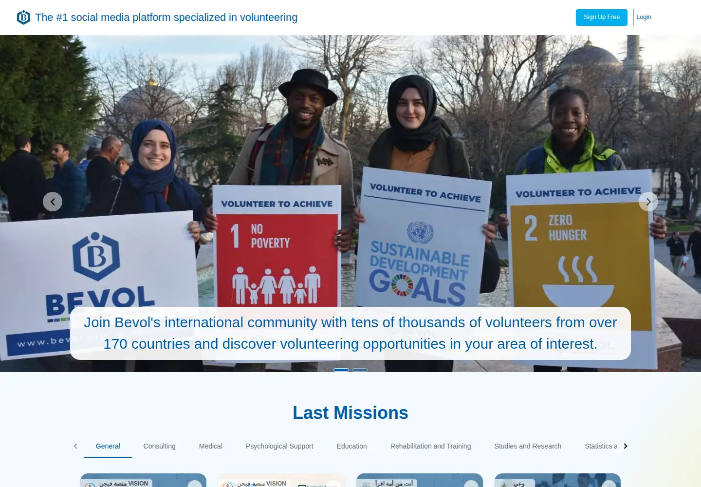Screenshot of bevol.org
