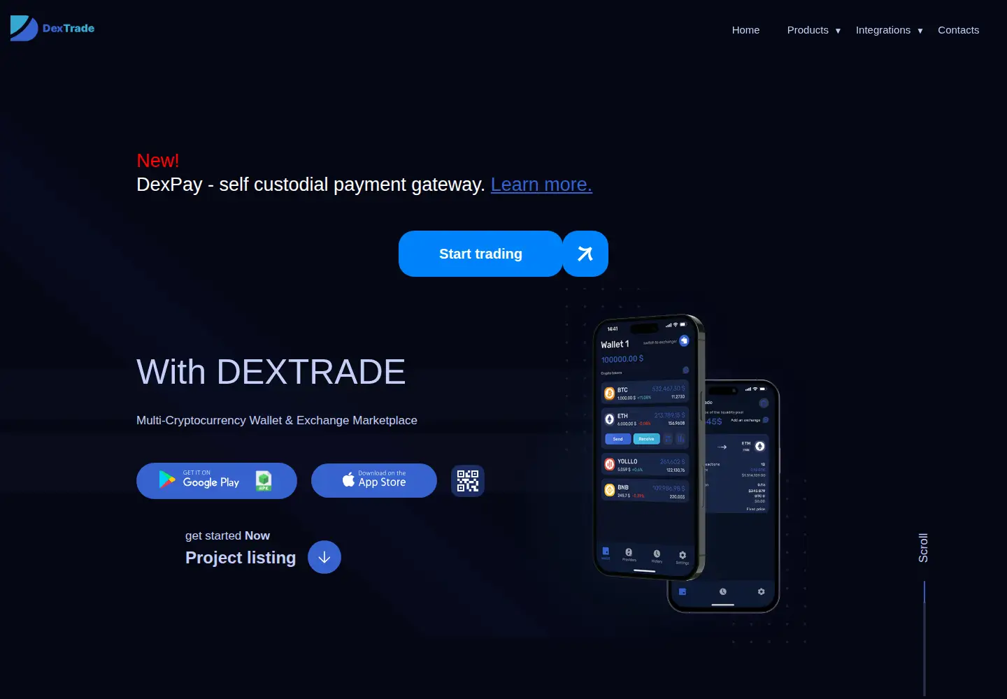 Screenshot of dextrade.com