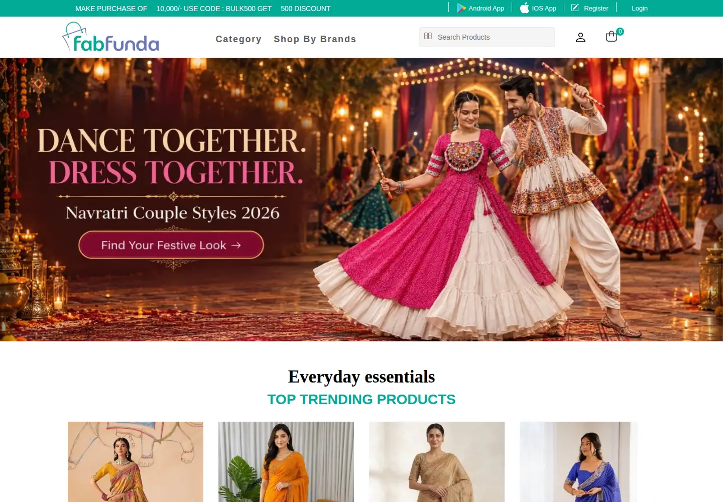 Screenshot of fabfunda.com
